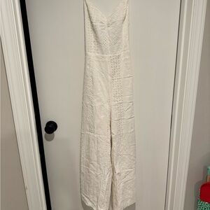ASTR the label - White eyelet Lace Jumpsuit